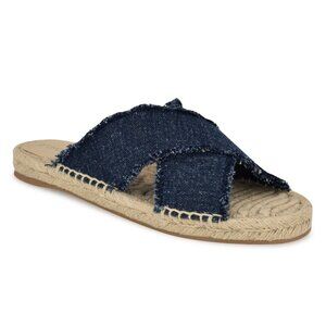 Nine West Womens Hamden Sandal Denim Blue Size 10 NWB‎ Espadrille Slide
